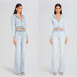 SER.O.YA Catalina Flare Jeans size S NWT in Skylight Terry